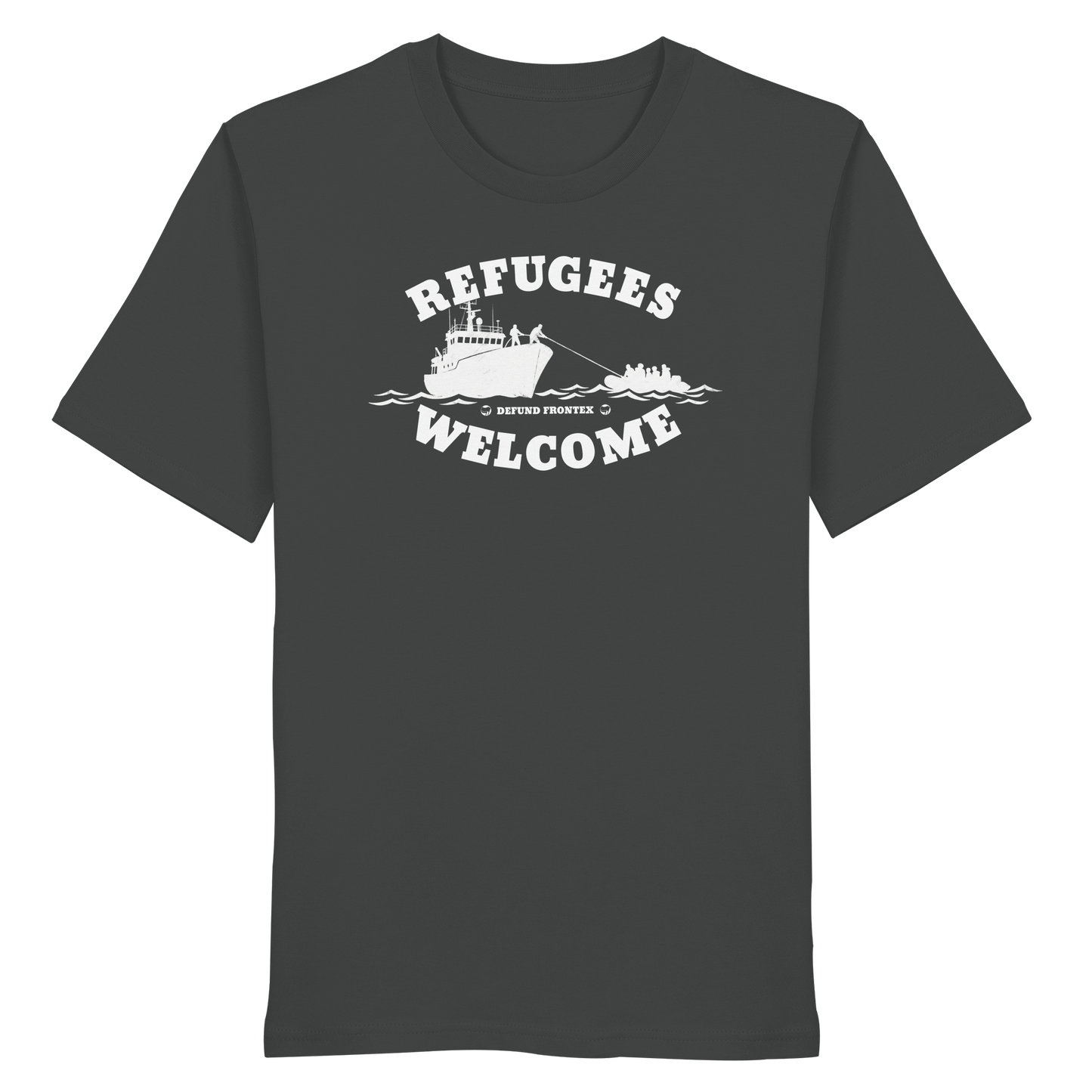 Refugees Welcome at sea (Weiß) - T-Shirt