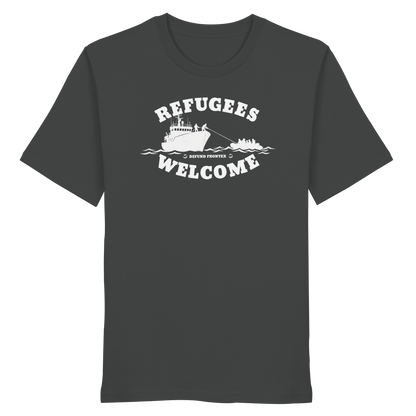 Refugees Welcome at sea (Weiß) - T-Shirt
