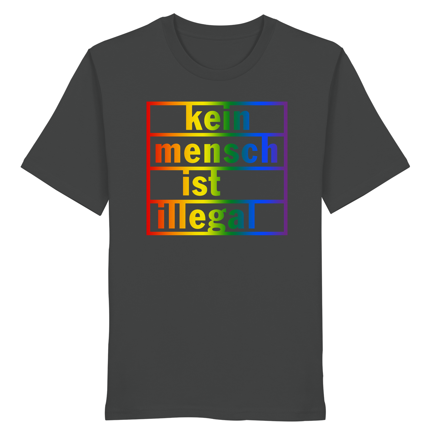 Kein Mensch ist illegal (Regenbogen) - T-Shirt