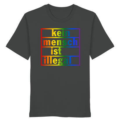 Kein Mensch ist illegal (Regenbogen) - T-Shirt