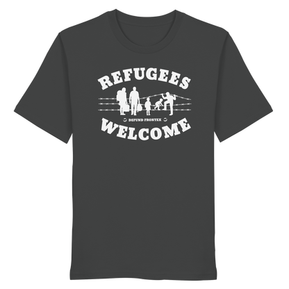 Refugees Welcome on land (Weiß) - T-Shirt