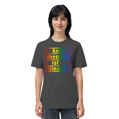 Kein Mensch ist illegal (Regenbogen) - T-Shirt