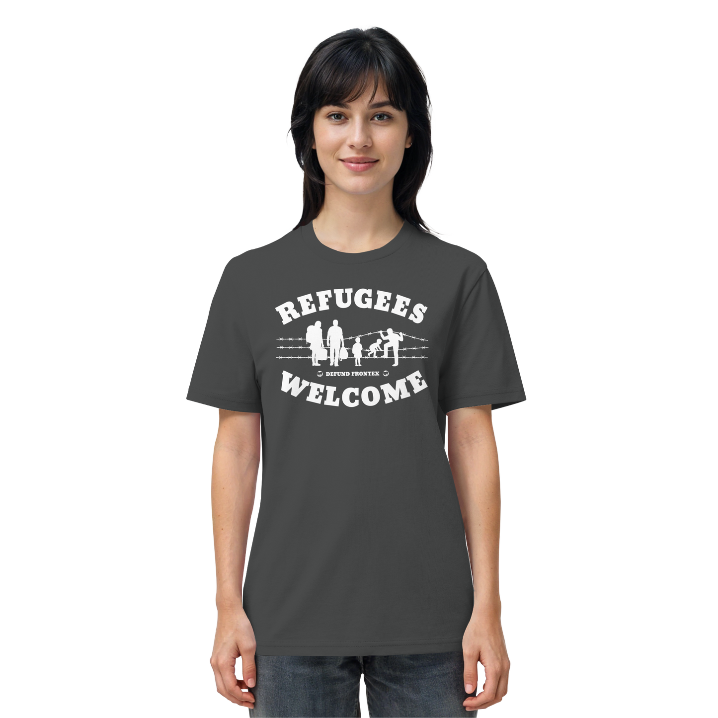 Refugees Welcome on land (Weiß) - T-Shirt