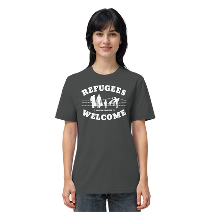 Refugees Welcome on land (Weiß) - T-Shirt