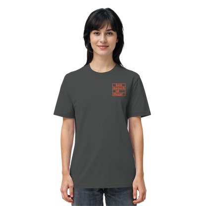 Kein Mensch ist illegal (Orange; kleiner Druck) - T-Shirt