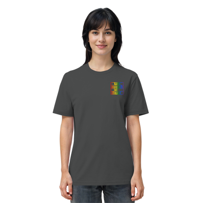 Kein Mensch ist illegal (Regenbogen; kleiner Druck) - T-Shirt