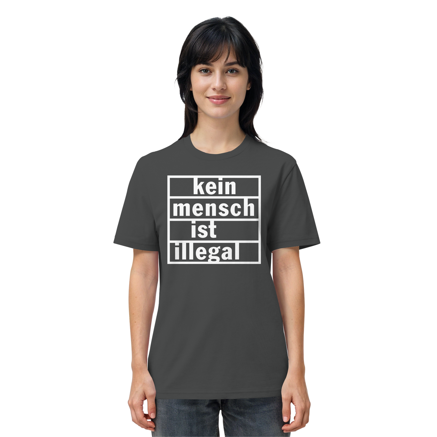 Kein Mensch ist illegal (Weiß) - T-Shirt