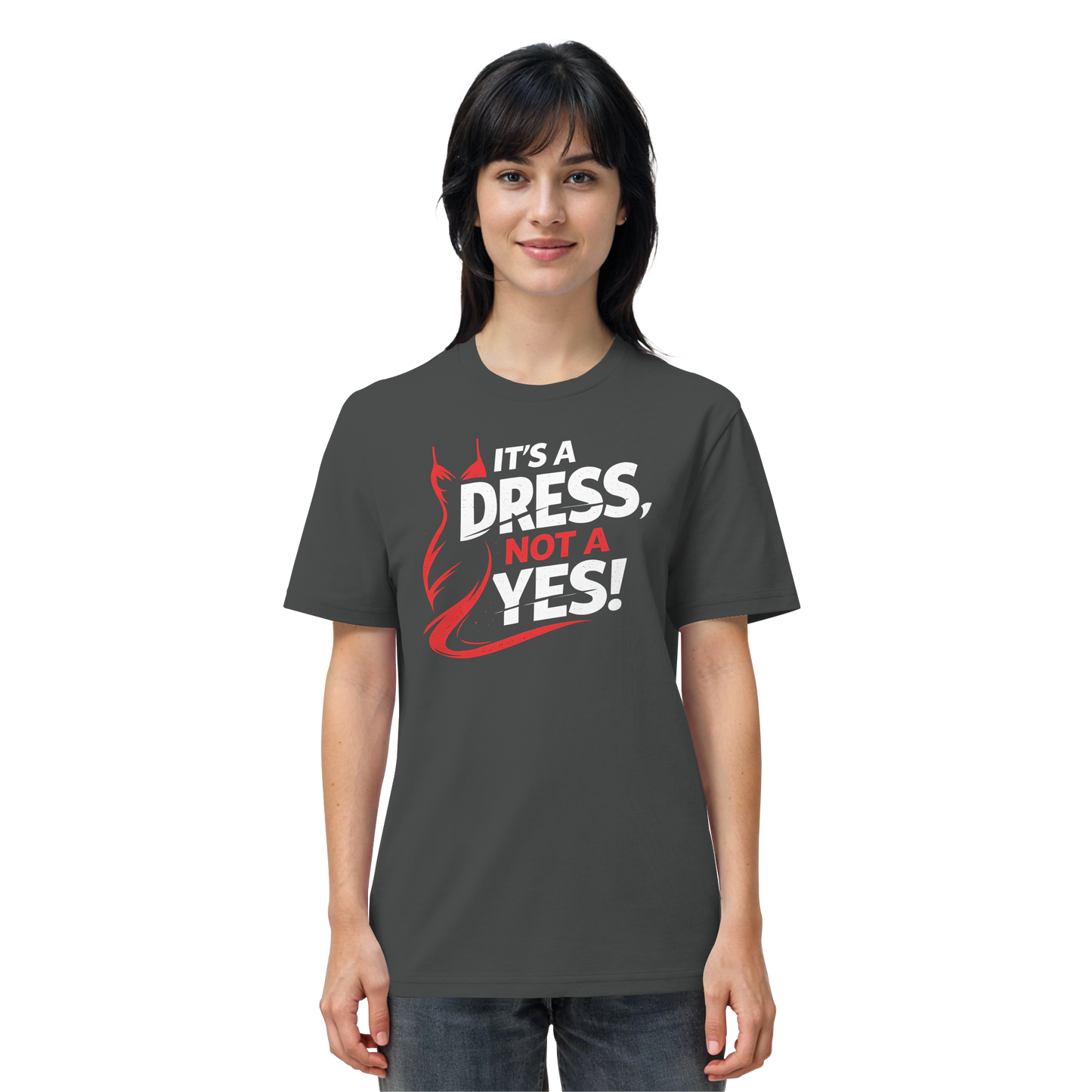 It's a dress, not a yes (Weiß/rot) - T-Shirt