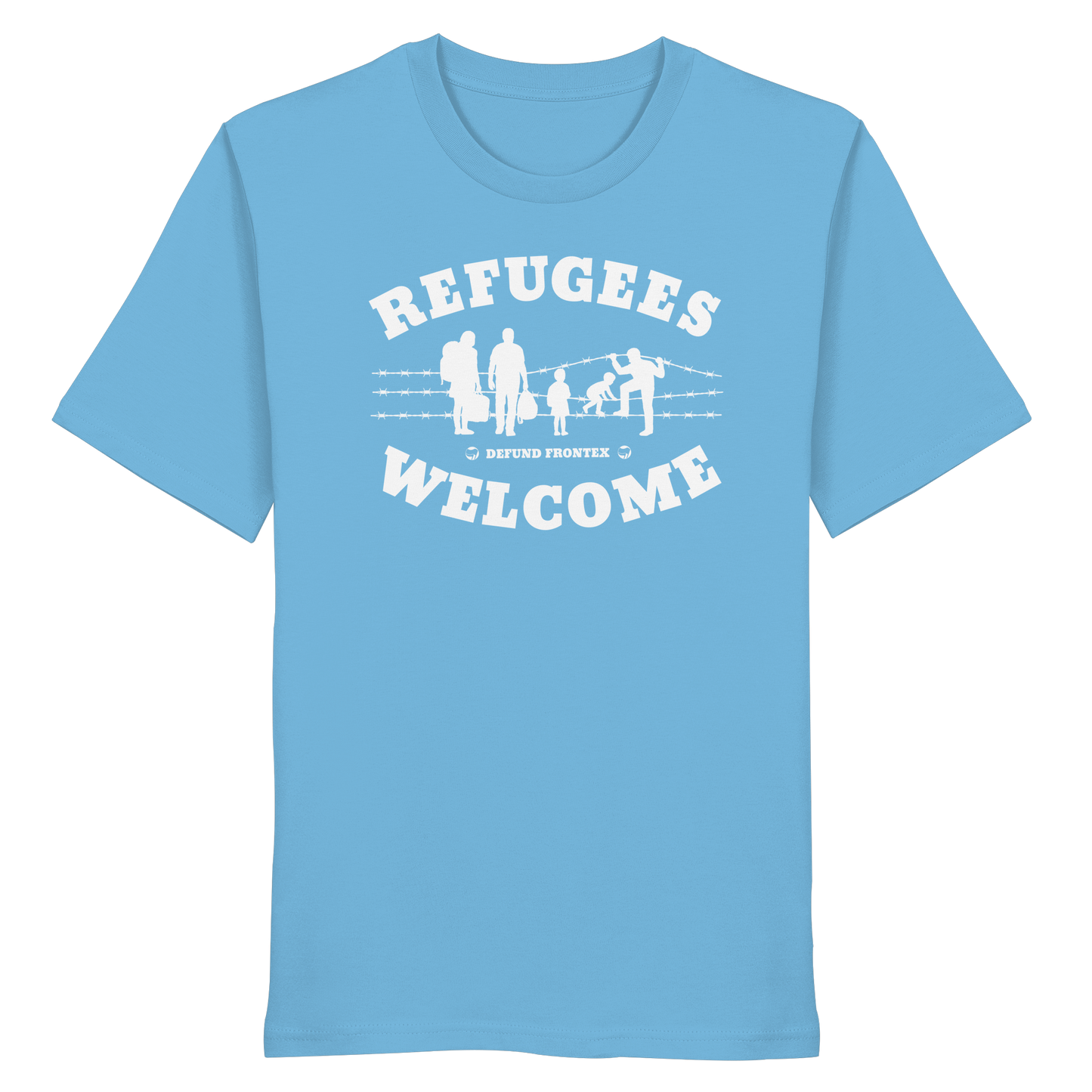 Refugees Welcome on land (Weiß) - T-Shirt