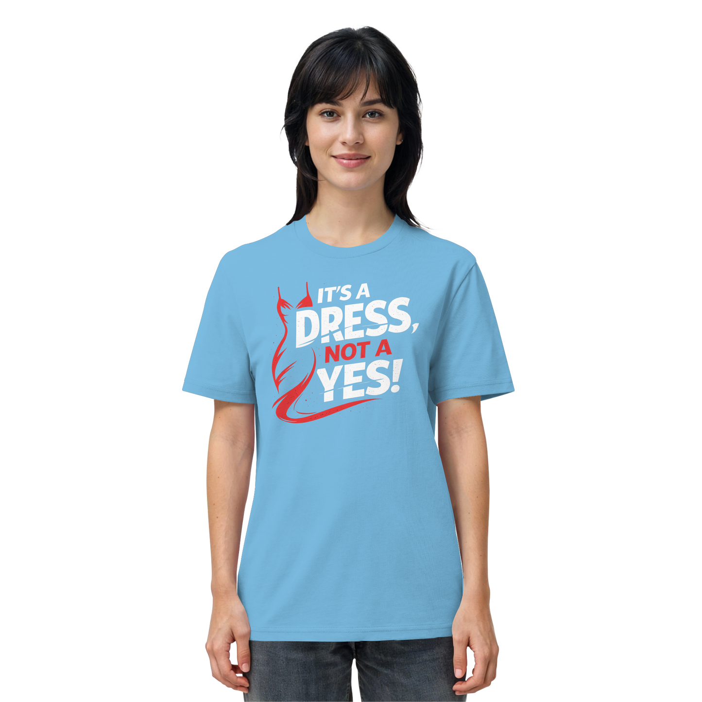 It's a dress, not a yes (Weiß/rot) - T-Shirt