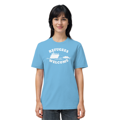 Refugees Welcome at sea (Weiß) - T-Shirt