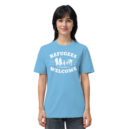 Refugees Welcome on land (Weiß) - T-Shirt