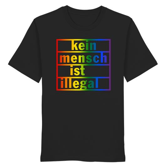 Kein Mensch ist illegal (Regenbogen) - T-Shirt