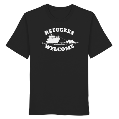 Refugees Welcome at sea (Weiß) - T-Shirt