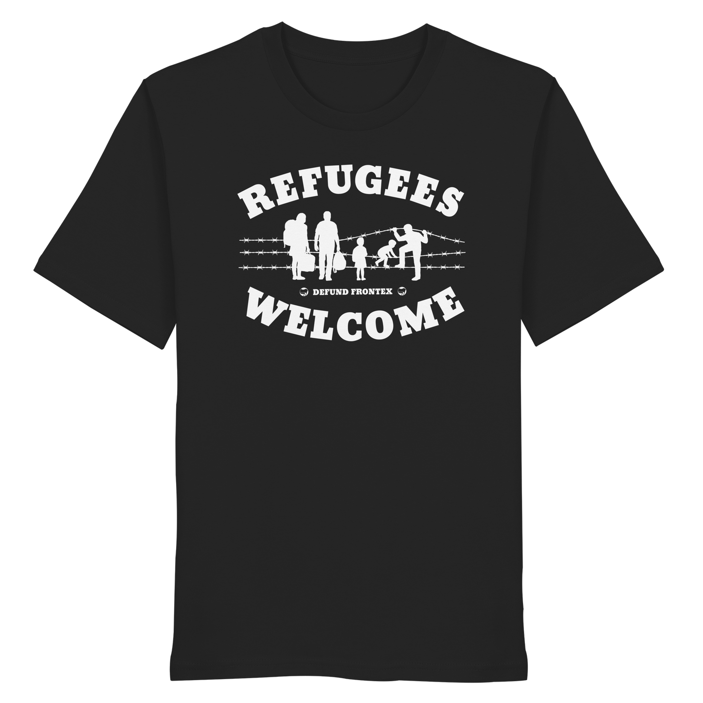 Refugees Welcome on land (Weiß) - T-Shirt