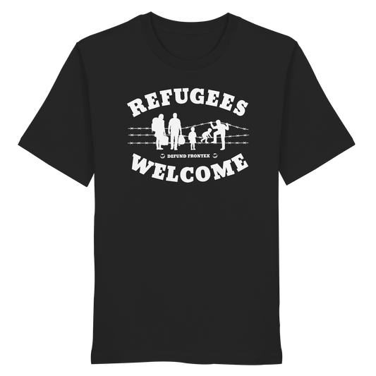 Refugees Welcome on land (Weiß) - T-Shirt