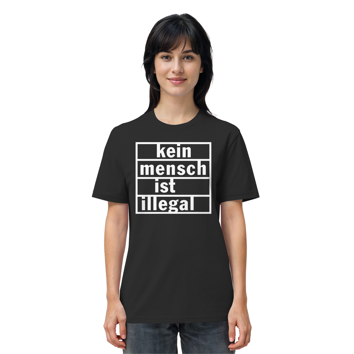 Kein Mensch ist illegal (Weiß) - T-Shirt