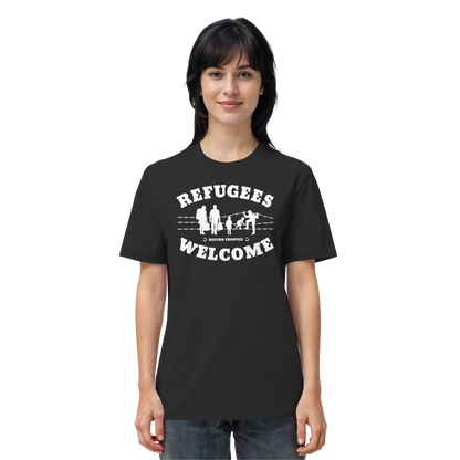 Refugees Welcome on land (Weiß) - T-Shirt