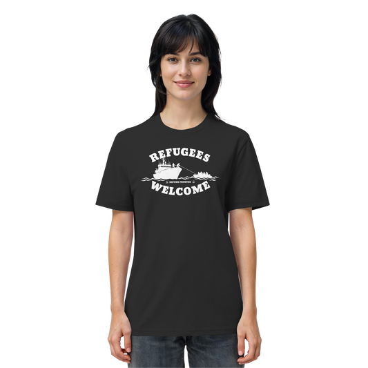 Refugees Welcome at sea (Weiß) - T-Shirt