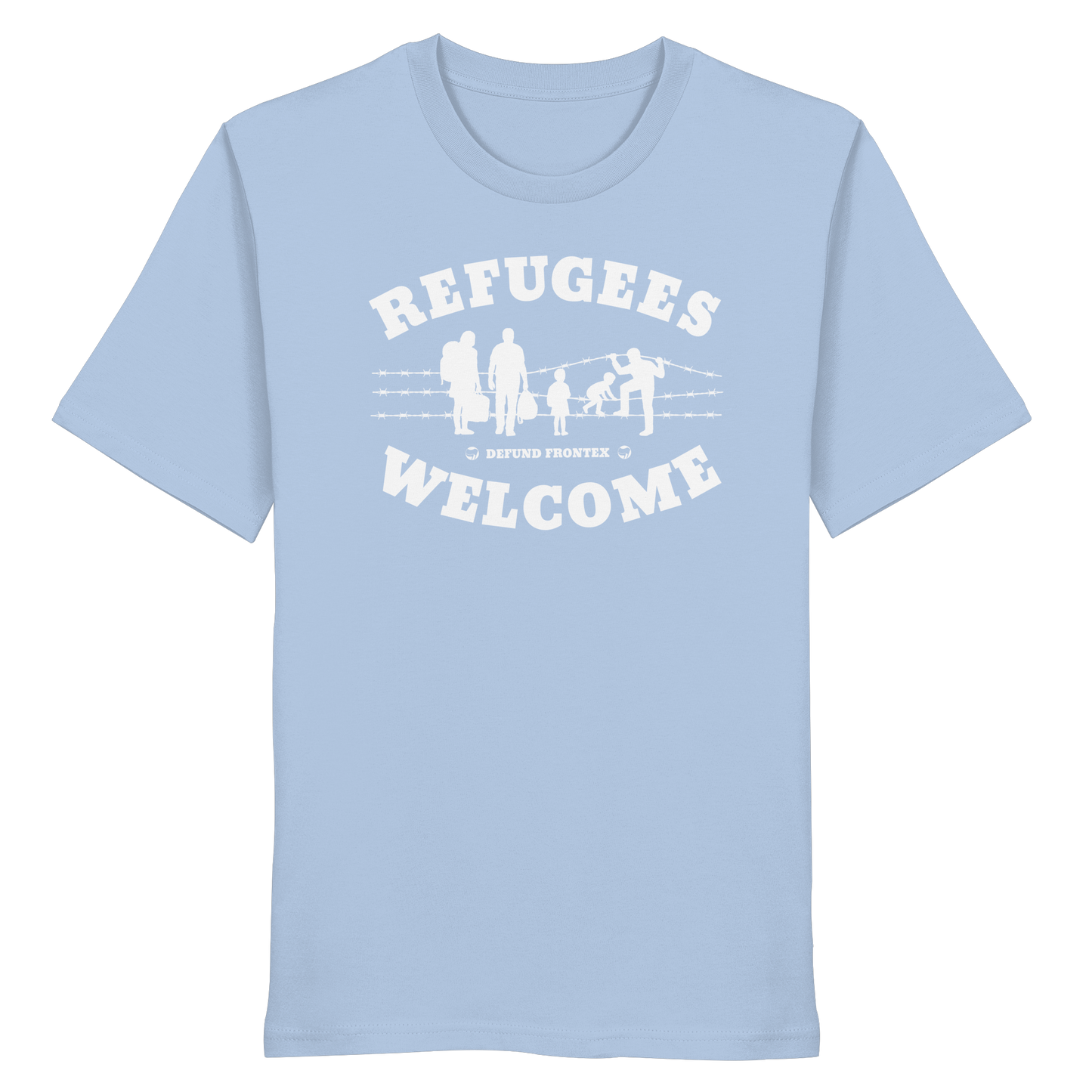 Refugees Welcome on land (Weiß) - T-Shirt