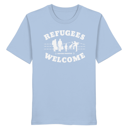 Refugees Welcome on land (Weiß) - T-Shirt