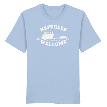 Refugees Welcome at sea (Weiß) - T-Shirt