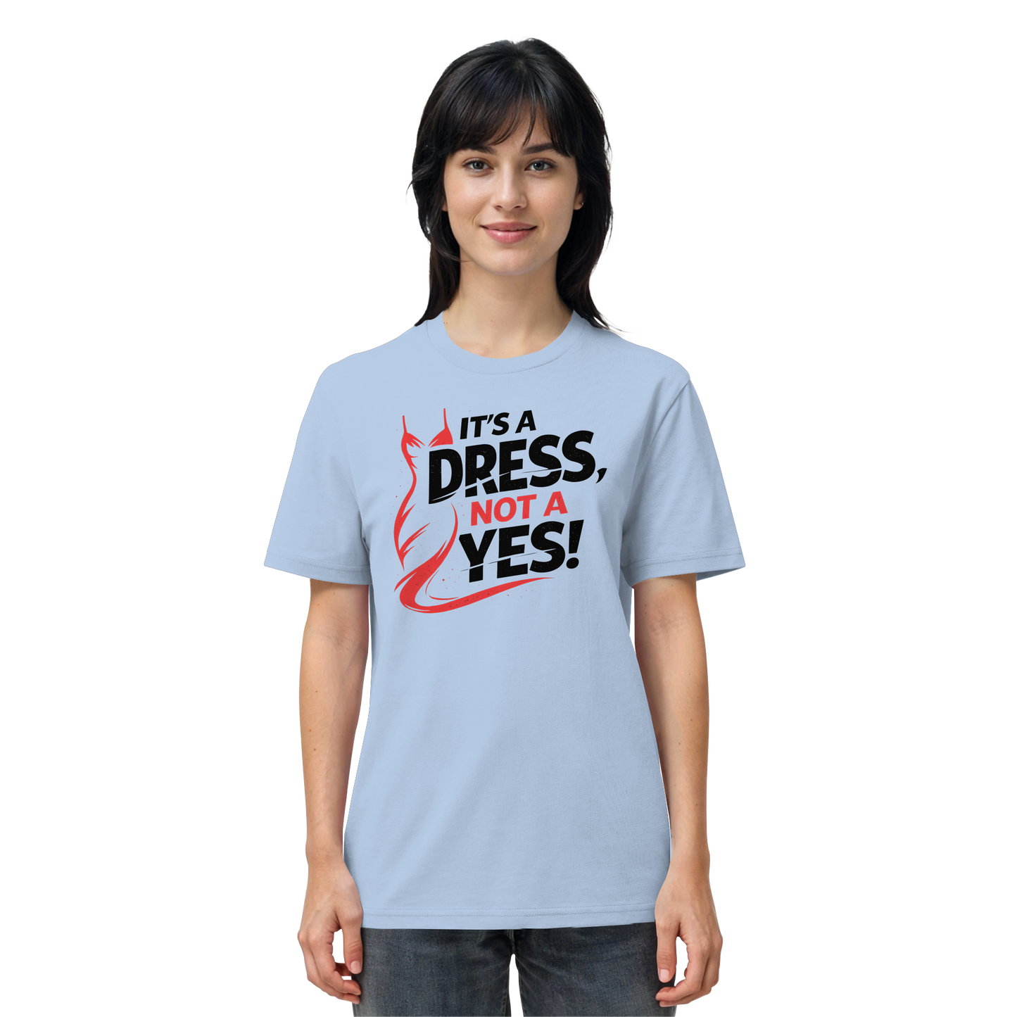 It's a dress, not a yes (Schwarz/rot) - T-Shirt