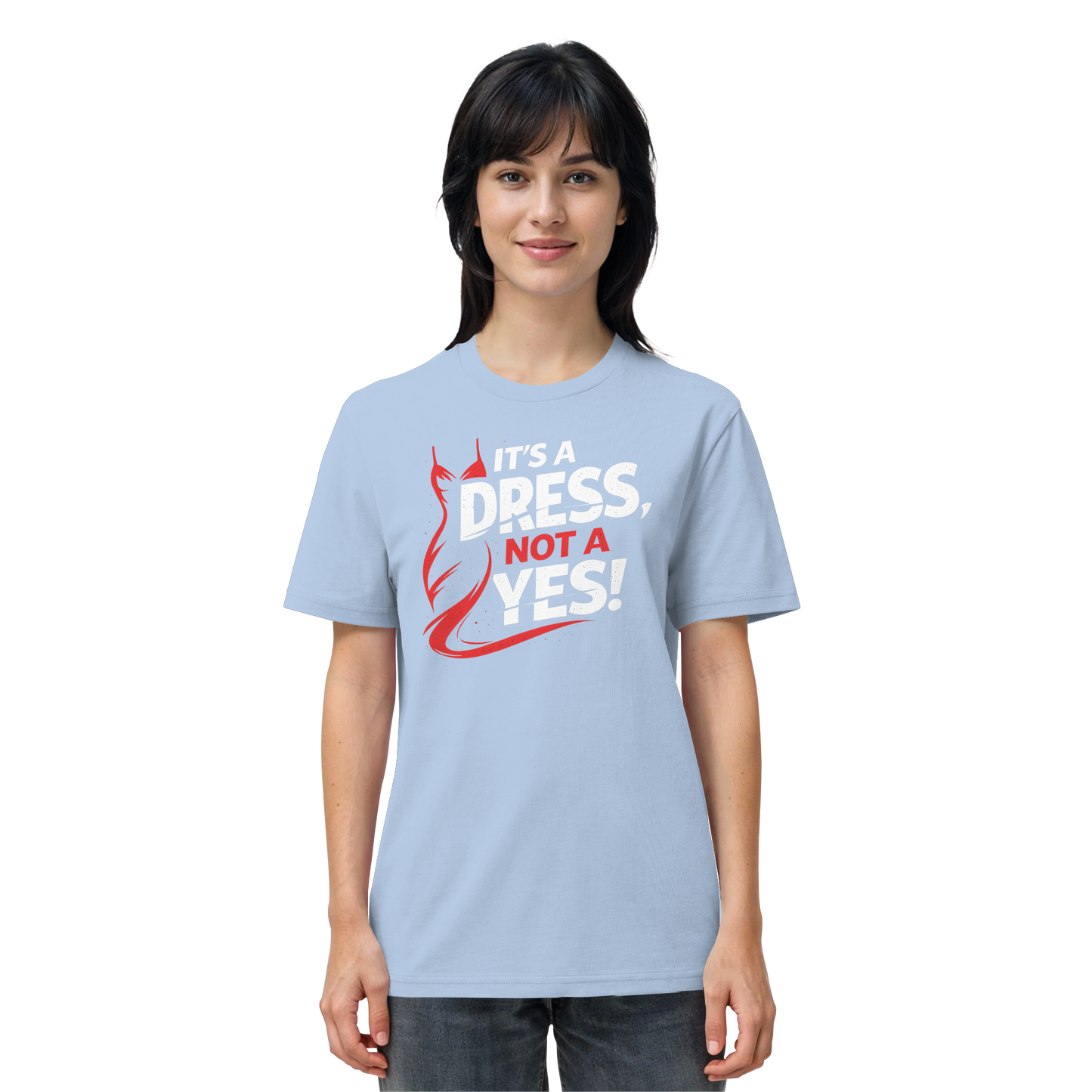 It's a dress, not a yes (Weiß/rot) - T-Shirt