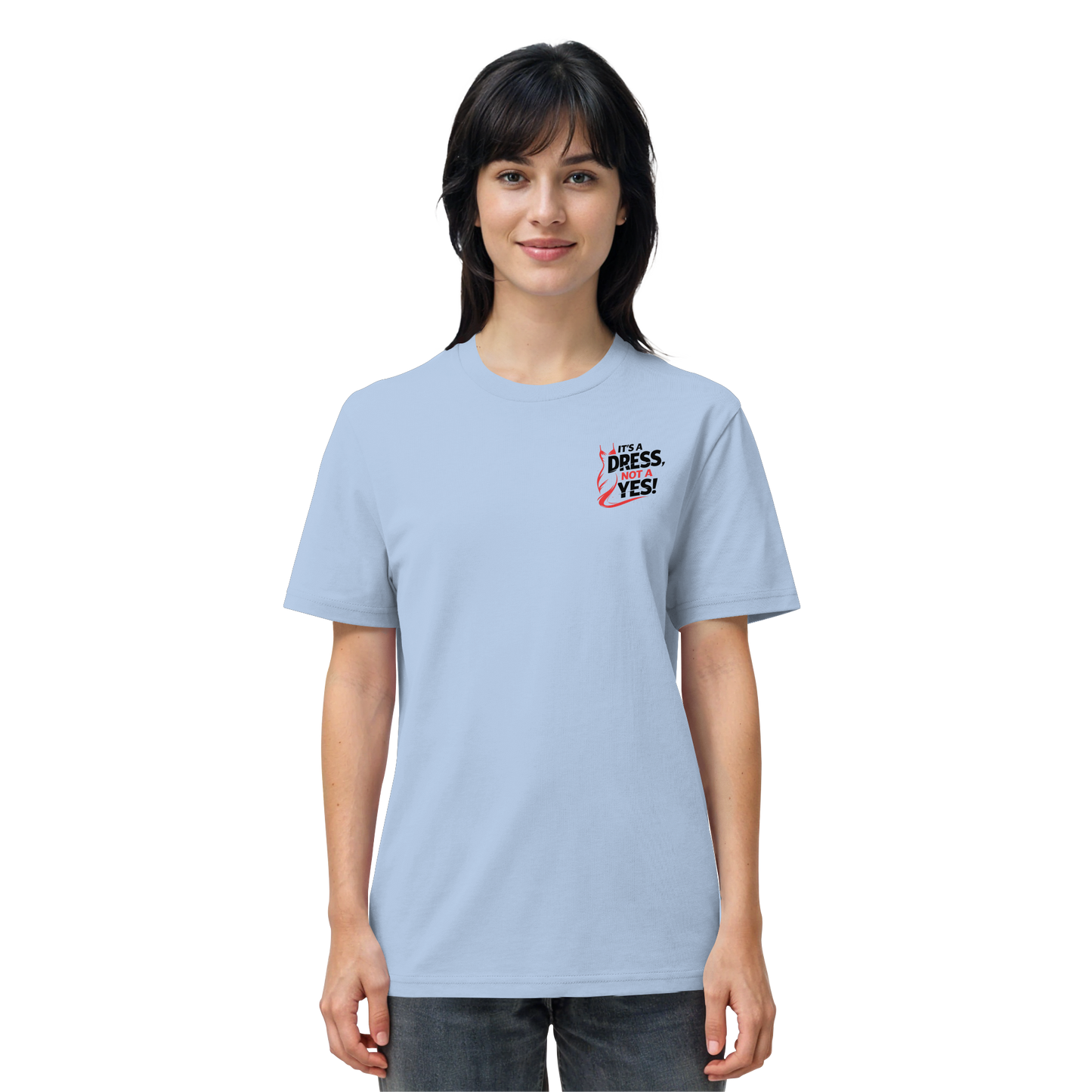 It's a dress, not a yes (Schwarz/rot; kleiner Druck) - T-Shirt