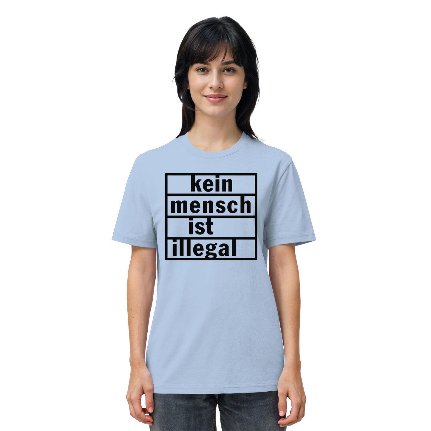 Kein Mensch ist illegal (Schwarz) - T-Shirt