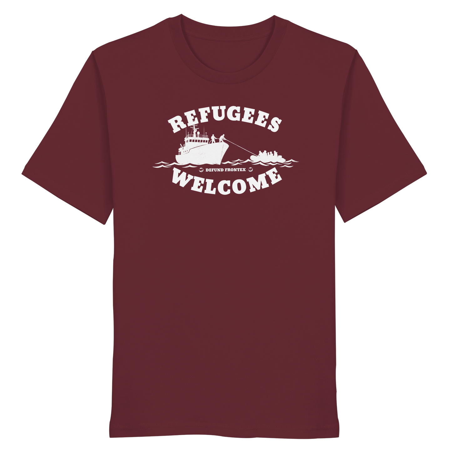Refugees Welcome at sea (Weiß) - T-Shirt