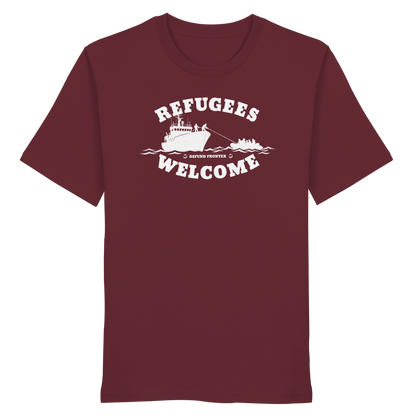Refugees Welcome at sea (Weiß) - T-Shirt