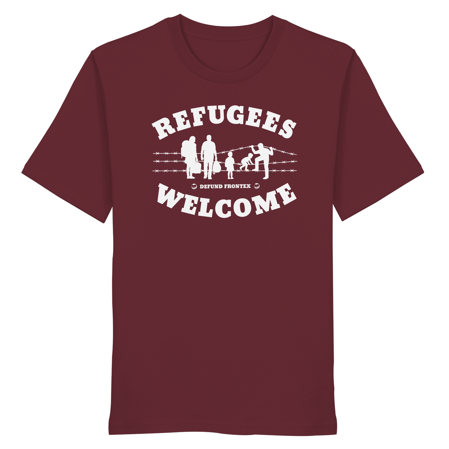Refugees Welcome on land (Weiß) - T-Shirt