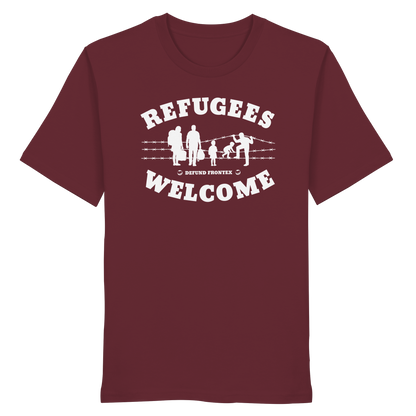 Refugees Welcome on land (Weiß) - T-Shirt