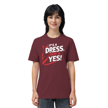 It's a dress, not a yes (Weiß/rot) - T-Shirt