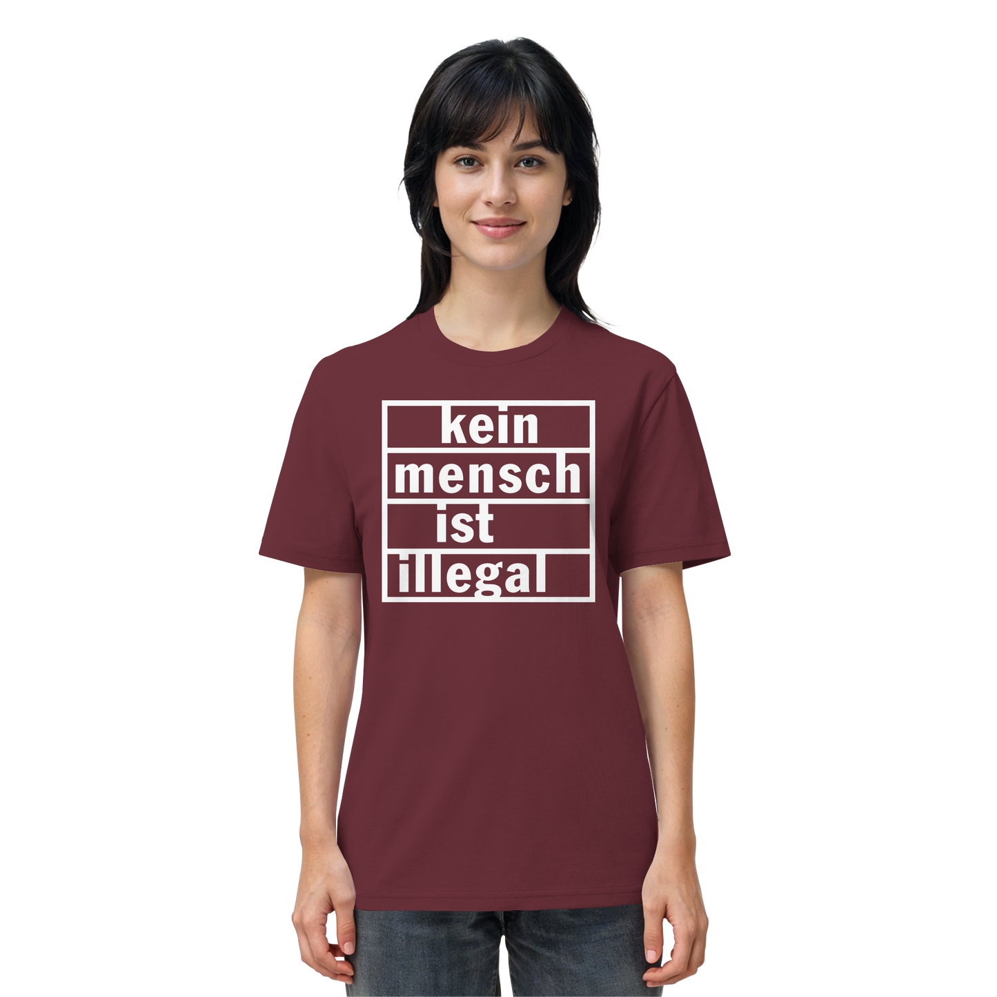 Kein Mensch ist illegal (Weiß) - T-Shirt