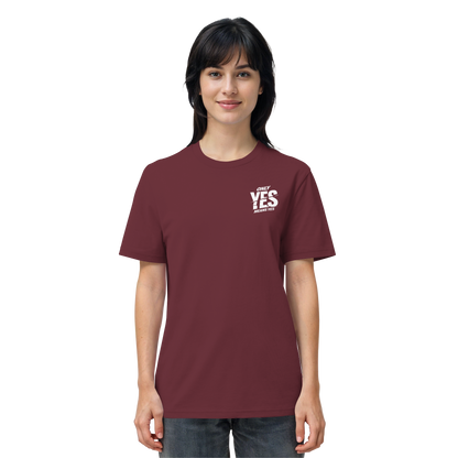 Only yes means yes (Weiß; kleiner Druck) - T-Shirt