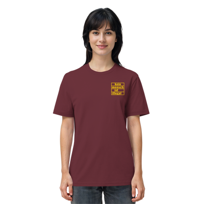 Kein Mensch ist illegal (Gelb; kleiner Druck) - T-Shirt