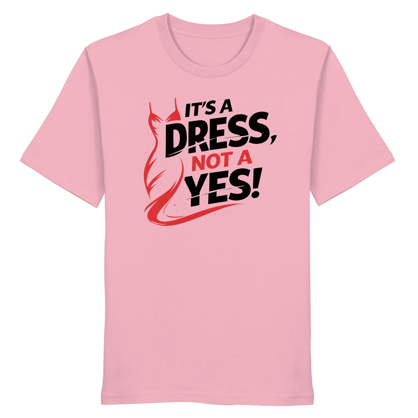 It's a dress, not a yes (Schwarz/rot) - T-Shirt