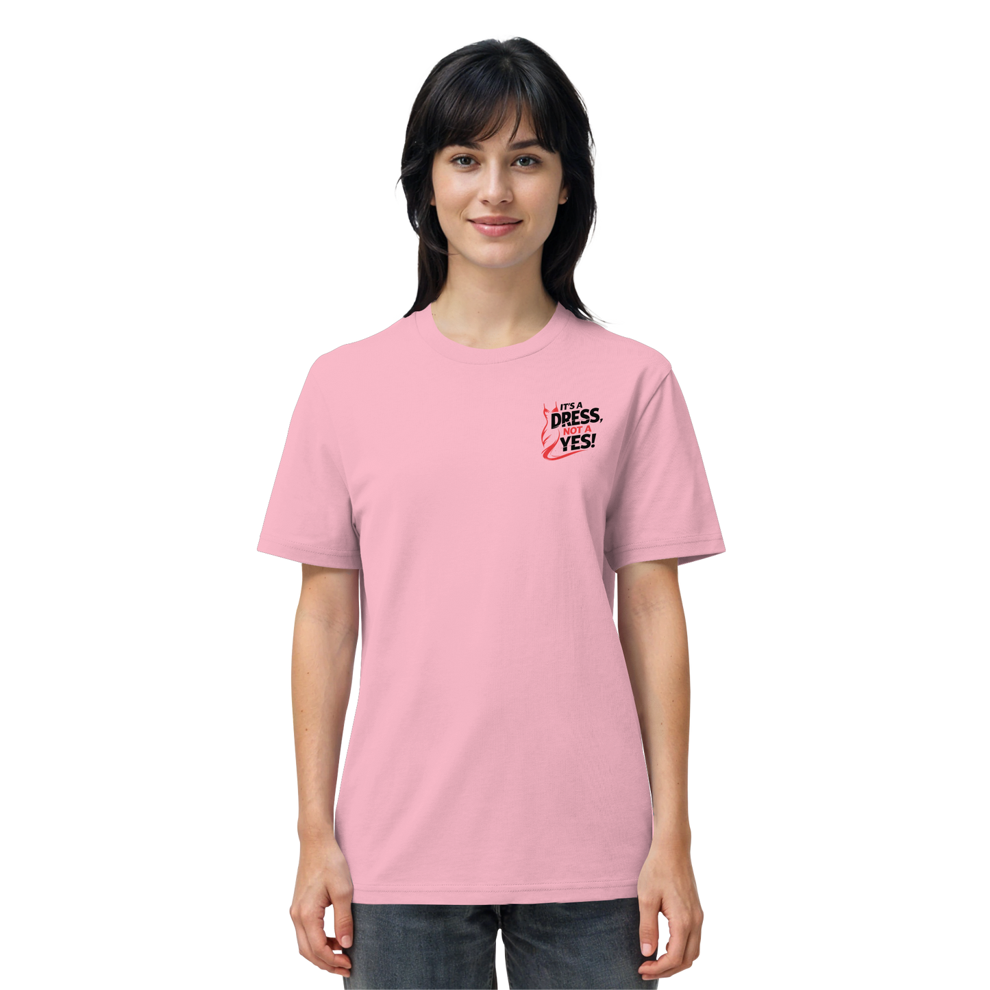 It's a dress, not a yes (Schwarz/rot; kleiner Druck) - T-Shirt