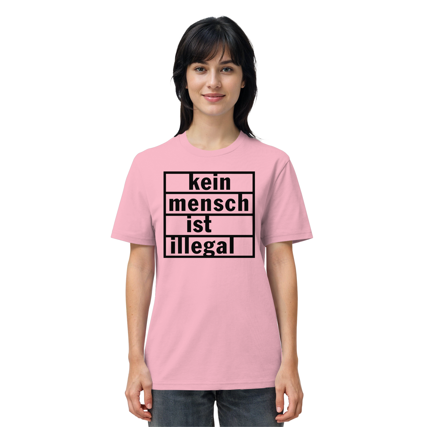 Kein Mensch ist illegal (Schwarz) - T-Shirt