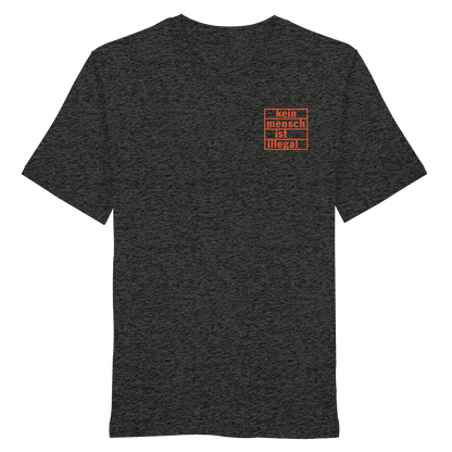 Kein Mensch ist illegal (Orange; kleiner Druck) - T-Shirt