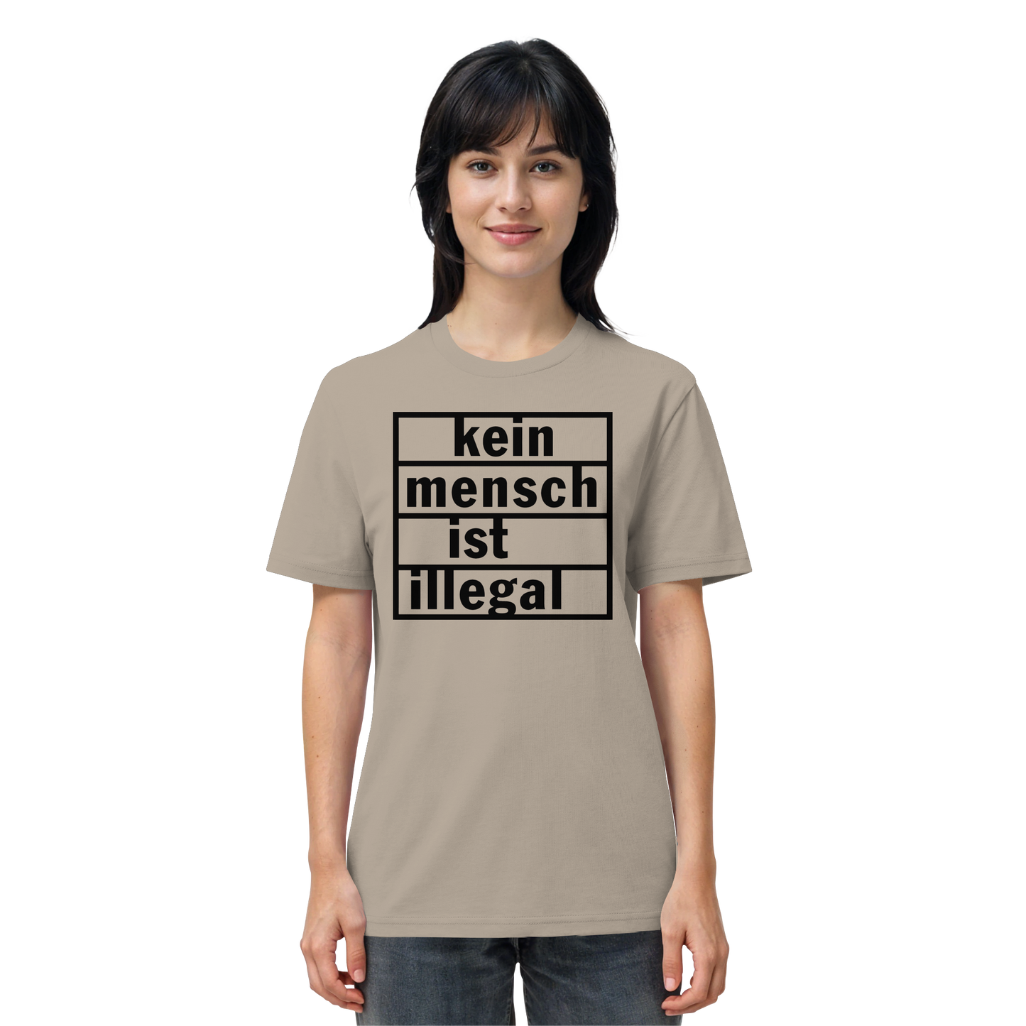 Kein Mensch ist illegal (Schwarz) - T-Shirt