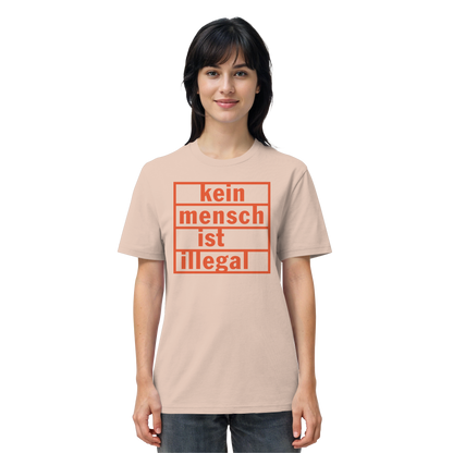 Kein Mensch ist illegal (Orange) - T-Shirt