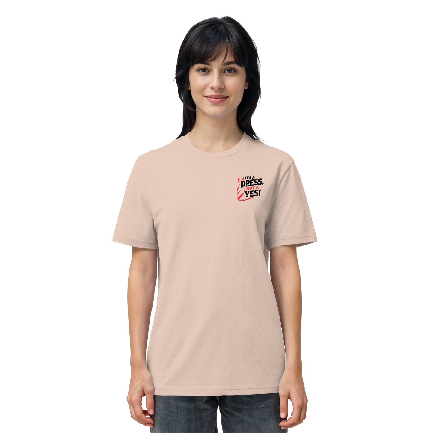 It's a dress, not a yes (Schwarz/rot; kleiner Druck) - T-Shirt