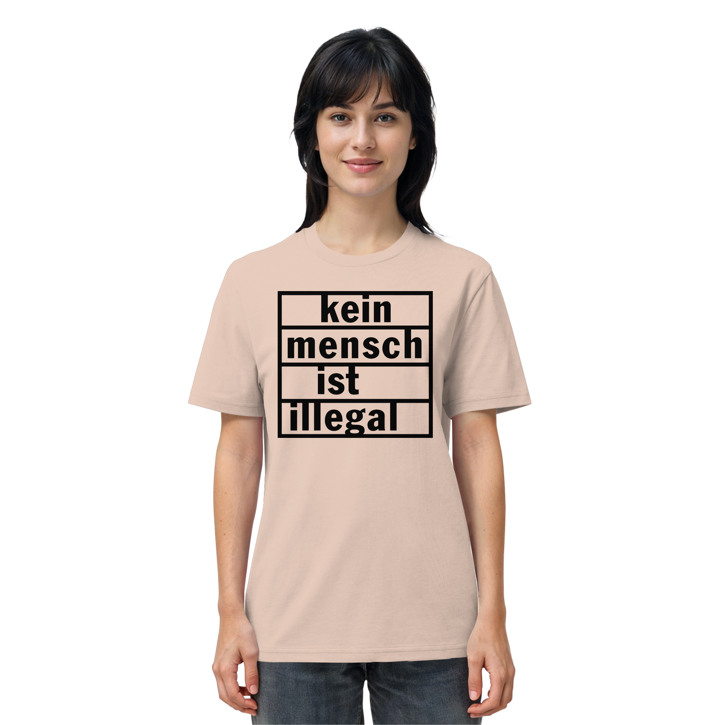 Kein Mensch ist illegal (Schwarz) - T-Shirt