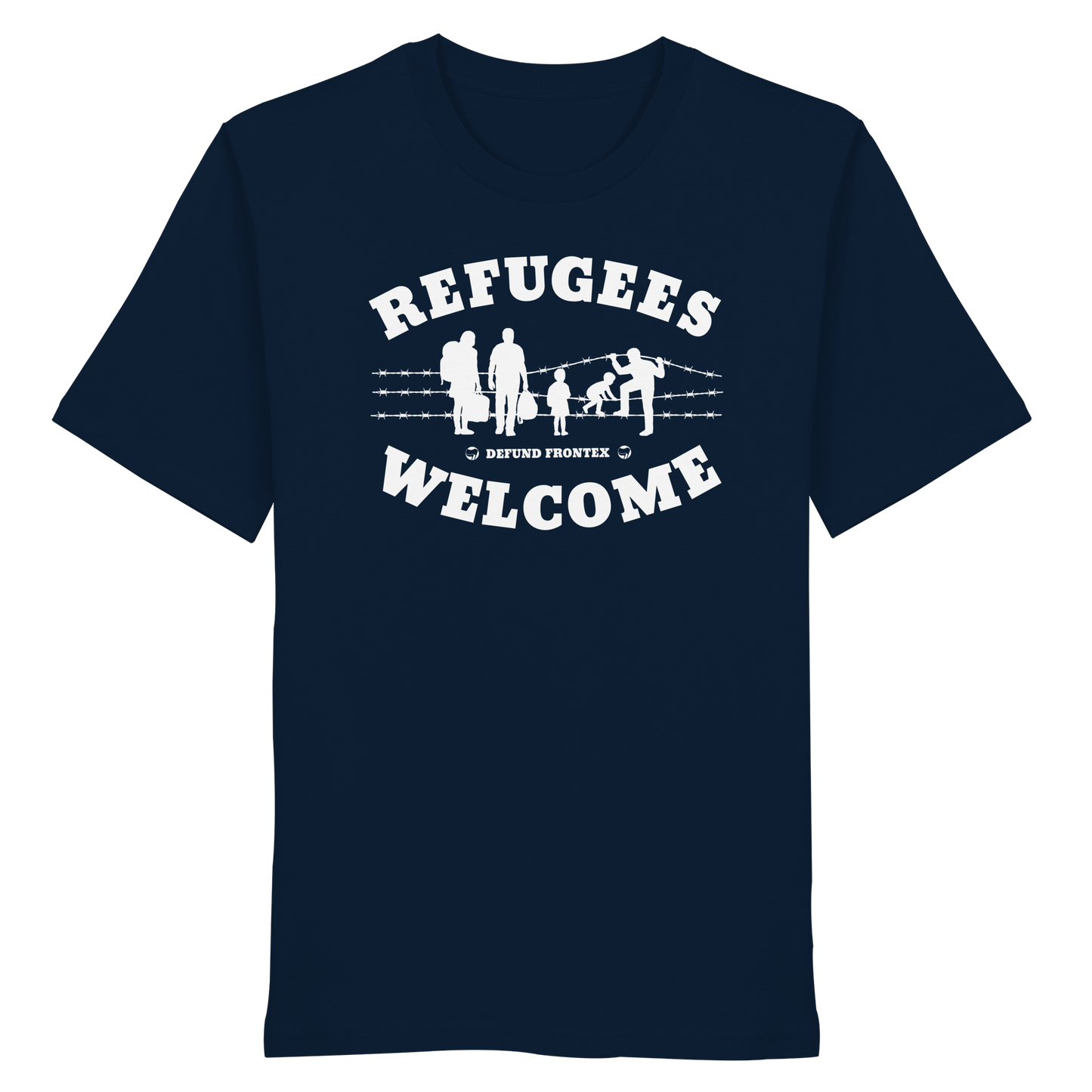 Refugees Welcome on land (Weiß) - T-Shirt