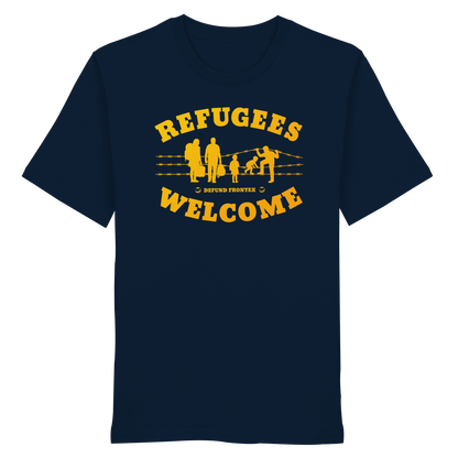 Refugees Welcome on land (Gelb-Orange) - T-Shirt