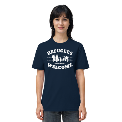 Refugees Welcome on land (Weiß) - T-Shirt