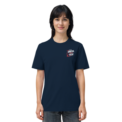 It's a dress, not a yes (Weiß/rot; kleiner Druck) - T-Shirt